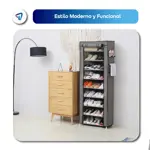 Organizador Zapatero Botinero Waggs Negro 9 Niveles 28 Pares