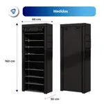 Organizador Zapatero Botinero Waggs Negro 9 Niveles 28 Pares