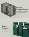 Caja de almacenamiento de figuras navideñas SONGMICS para 15 pulgadas, color verde