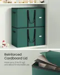 Caja de almacenamiento de figuras navideñas SONGMICS para 15 pulgadas, color verde