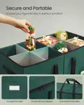 Caja de almacenamiento de figuras navideñas SONGMICS para 15 pulgadas, color verde