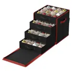 Caja de almacenamiento para adornos navideños SONGMICS URFB037B01 negra