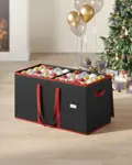 Caja de almacenamiento para adornos navideños SONGMICS Ink Black URFB035B01