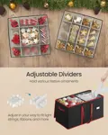 Caja de almacenamiento para adornos navideños SONGMICS Ink Black URFB035B01