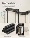 Perchero SONGMICS de 145 cm de ancho con estantes ajustables