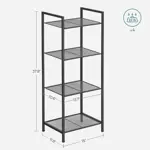 Estante de 4 niveles SONGMICS UBSC034B01 ajustable negro
