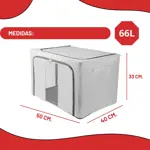Organizador de ropa para placard con ventana y cierre Beige 66