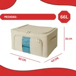 Organizador de ropa para placard con ventana y cierre Beige 24