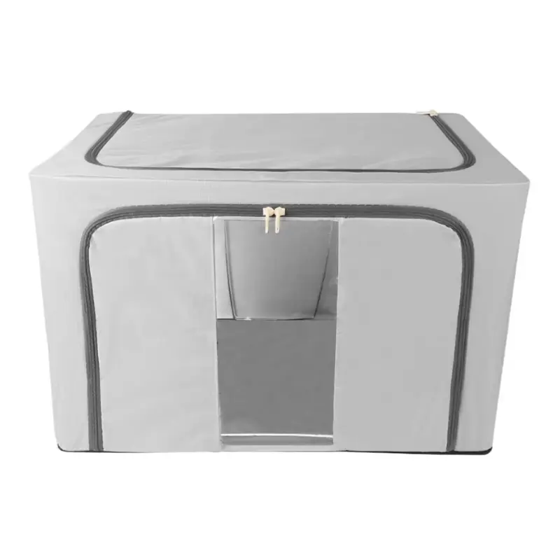 Organizador de ropa para placard con ventana y cierre Beige 24