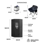 Sauna Portátil Gadnic Sauna de Vapor Hexagonal Con Silla Plegable 1200W