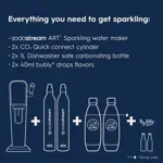 Paquete de arte SodaStream para hacer agua con gas con CO2 Black