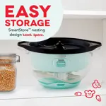 Aceite caliente para hacer palomitas DASH SmartStore, 3 litros, 550 W, color aguamarina