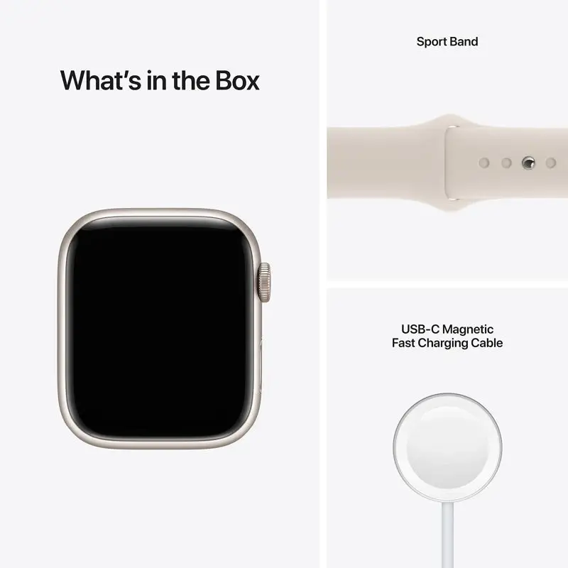 Reloj inteligente Apple Watch Series 7 GPS 45 mm Starlight reacondicionado