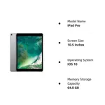 Tablet reacondicionada Apple iPad Pro 10.5" 64GB Wi-Fi Gris Espacial