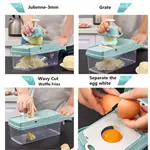 MANDOLINA CORTADOR RALLADOR MULTIPLE FRUTAS VERDURAS 10 EN 1