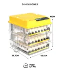 Incubadora de Huevos Automatica Gadnic Capacidad 108 Huevos Expandible Ovoscopio Giro Automático
