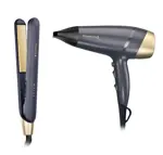 Combo Remington Sapphire Luxe Planchita + Secador + Bolso