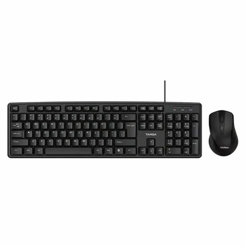 Kit Teclado Cable + Mouse Inalambrico Targa Office 200