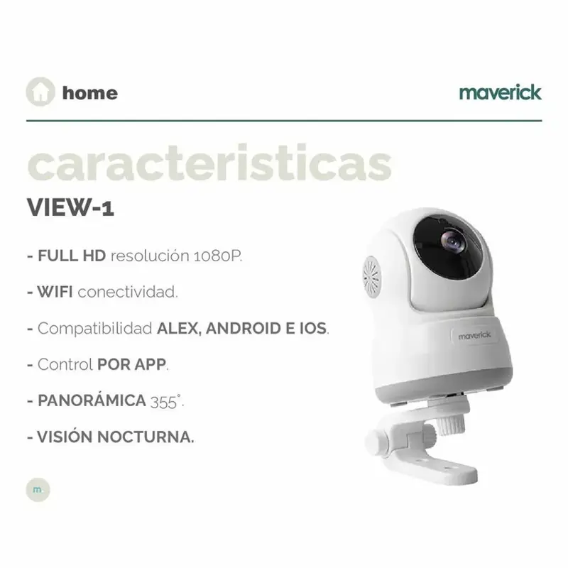 Camara De Seguridad Motorizada Maverick Hd Wifi Audio Hd Visión View 1