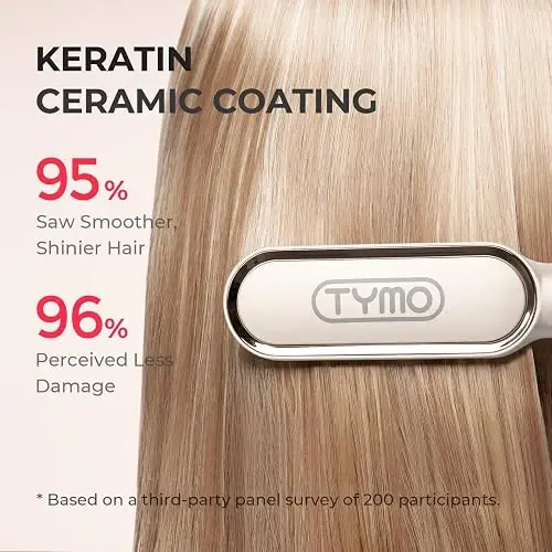TYMO Cepillo alisador de pelo, cepillo alisador