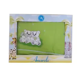 Sabana Bordada  Catre/ Moises Verde...