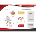 Set de 4 Sillas de Comedor Living Cafe - Acolchado Premium Blanco