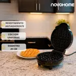 Waflera Eléctrica XL Antiadherente Novohome 700w 4 Rebanadas