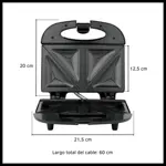 Sandwichera Kanji 700w antideslizante 2 a la vez Blanco