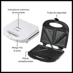 Sandwichera Kanji 700w antideslizante 2 a la vez Blanco