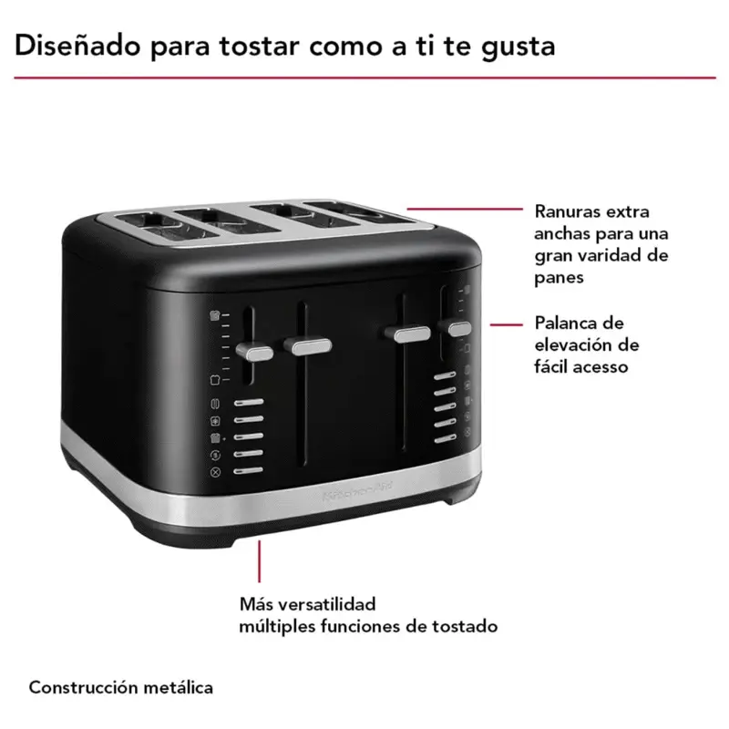 Tostadora KITCHENAID 4 Panes Black Matte LKMT4109RBM