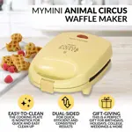 Máquina para hacer gofres Nostalgia MyMini con forma de coche y camión, color amarillo