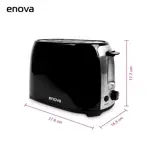 Tostadora eléctrica enova 750W 2 posiciones negra