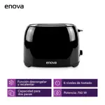 Tostadora eléctrica enova 750W 2 posiciones negra