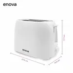 Tostadora eléctrica enova 750W 2 posiciones Blanca