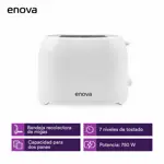 Tostadora eléctrica enova 750W 2 posiciones Blanca