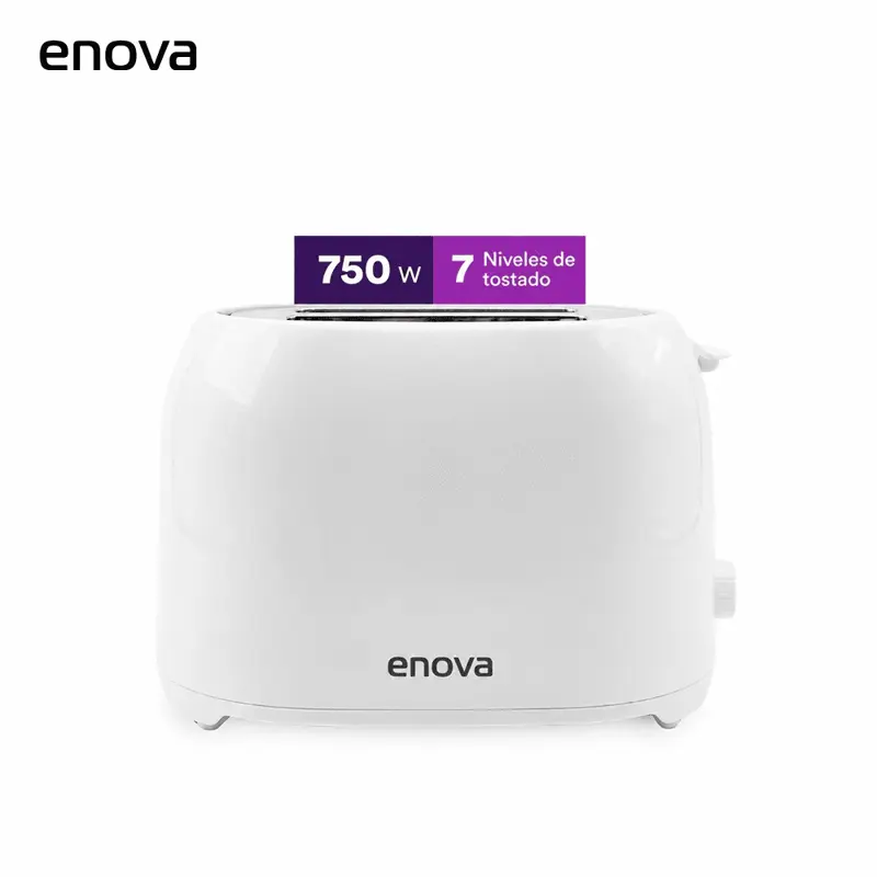Tostadora eléctrica enova 750W 2 posiciones Blanca