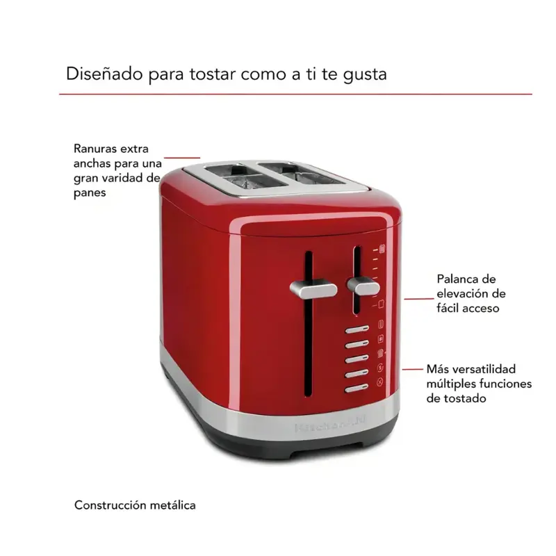 tostadora roja kitchenaid lkmt2109rer