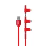 Cable USB eNova 3en1 84cm Rojo