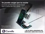 Cargador Inalambrico Carrello 3 En 1 Celular Reloj Auricular