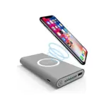 Cargador Portatil Power Bank Doble Inalambrico Qi 10000 Mah - GRIS 