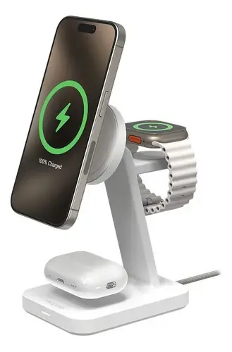 Cargador Magnetico Wireless 3 En 1 Mophie | Megatone