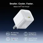 Cargador rápido Baseus USB C PPS de 45 W para iPhone 16/15