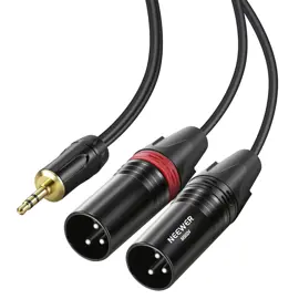 Cable De Audio  3.5Mm A Doble Xlr 3...