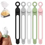 Organizadores de Cables de Silicona Reutilizables 5 unidades