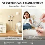 Organizadores de Cables de Silicona Reutilizables 5 unidades