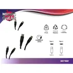 Cable Tipo C - Tipo C | 3 Amper Mallado + Fichas Metalicas