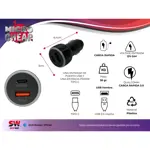 Cargador de Auto - 2 Salidas (Usb Tipo-C + Qualcomm 3.0)