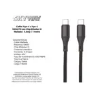 CABLE USB TIPO C A TIPO C 100W PD CHIP EMARKER IC 480MBPS  NEGRO