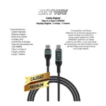 Cable Digital Tipo C a Tipo C - 1 Metro (Muestra los Watts