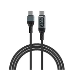 Cable Digital Tipo C a Tipo C - 1 Metro (Muestra los Watts